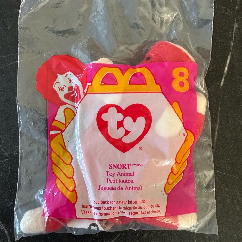 New McDonald's Ty Teenie Beanie Babies Bull - Snort #8